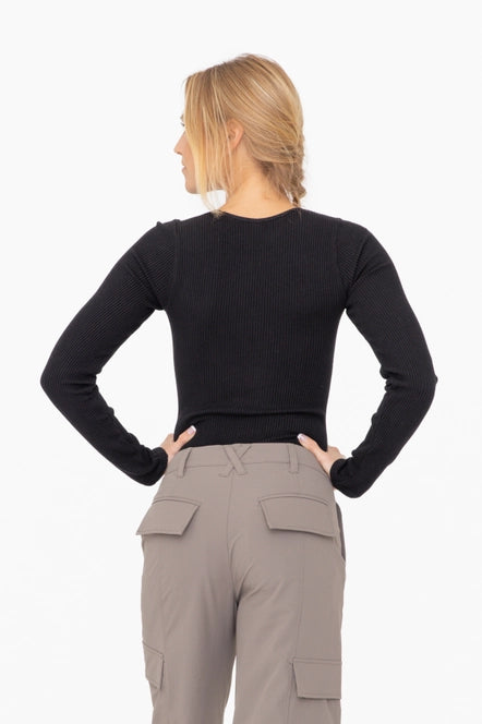 Ribbed Seamless Long Sleeve Bodysuit image 2