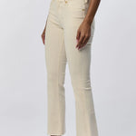 Jeanne Mid Rise Cropped Flare Jeans - Wheat image 2