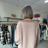 Boat Neck Waffle Knit Top | Mocha