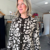 Sadie Animal Print Cardigan | Brown
