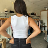 Double Layered Seamless Tank | White