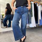 Meg High Rise Wide Legs - Dark Wash