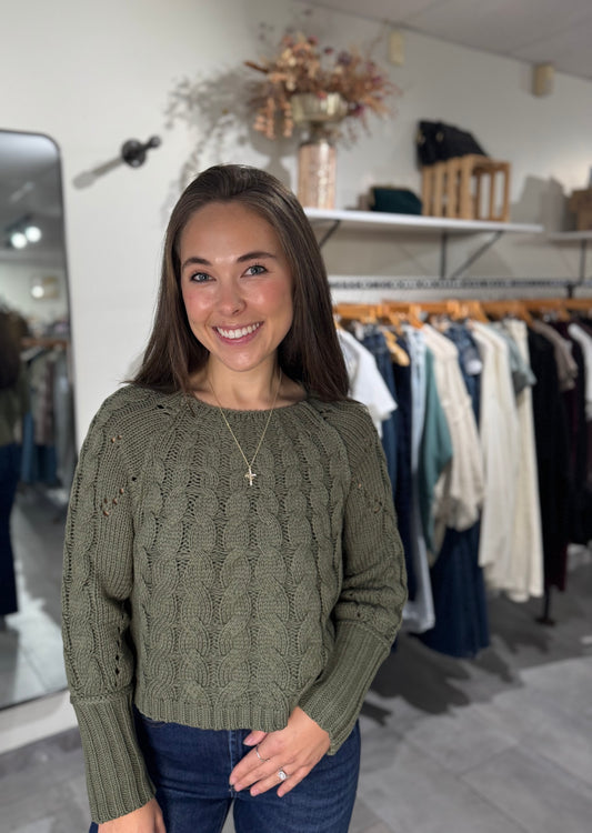 The Alexa Sweater - Olive