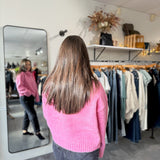 Evangeline Cowl Neck Sweater | Pink