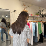 Harper Top | Striped Denim