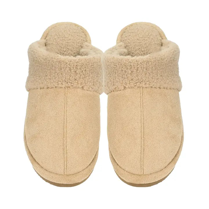 Faux Suede Sherpa Slippers image 2