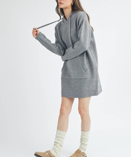 Hooded Sweater Mini Dress image 1