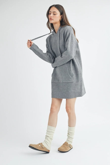 Hooded Sweater Mini Dress image 1