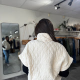 Charlston Quilted Short Sleeve Jacket | Butter Milk