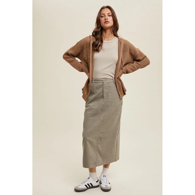Classic Corduroy Midi Skirt image 0