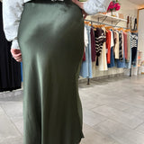 Silky Slip Skirt | Olive