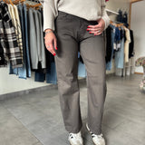 High Waist Barrel Pants | Chocolate Brown