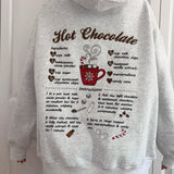 Hot Chocolate Recipe Cozy Hoodie