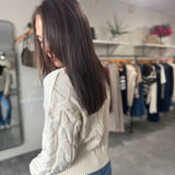 Yvette Funnel Neck Oversized Sweater | Cream