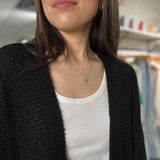 Ferelith Open Weave Cardigan | Black