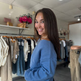 Carina Off the Shoulder Sweater | Denim
