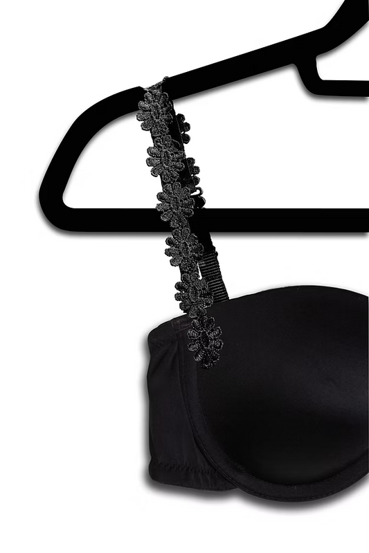 Strap Its | Interchangeable Black Flowers w/ Black Bra