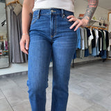 Anika Mid Rise Straight Leg Jeans | Libertas