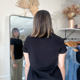 Short Sleeve Crew Neck Tee - Black