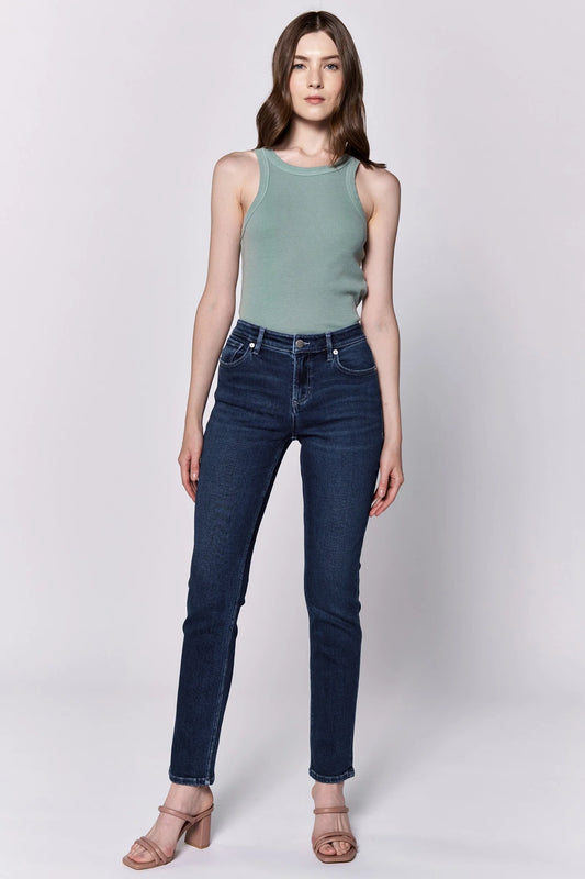 Blair Mid Rise Slim Straight Jeans - Riviera image 0