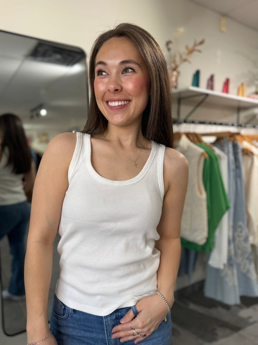 Louise Tank | White