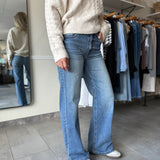 Jean High Rise Wide Leg Jeans - Ablaze
