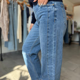 Ashton High Rise Wide Leg Barrel Jeans | Dynamic