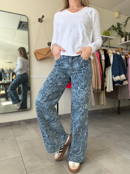 Fiona Wide Leg Jeans | Avalon
