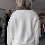 Lecia Relaxed Fit V-Neck Sweater | Vintage Cream