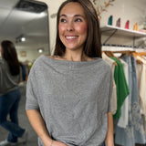 Short Sleeve Anywhere Top | Heather Grey