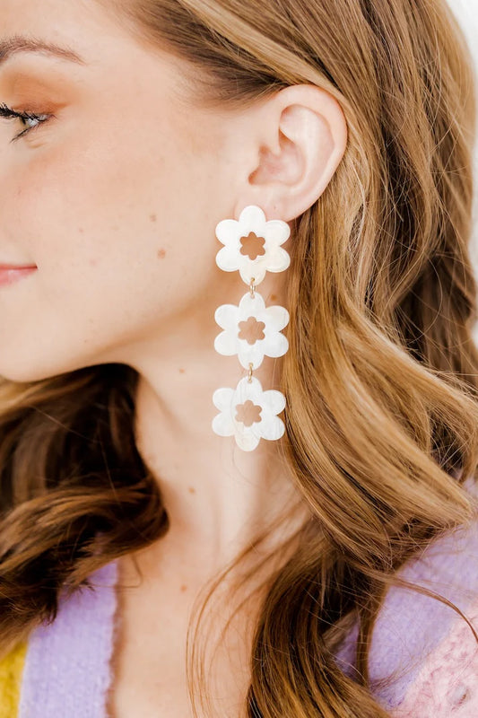 Linny Co - Zoey Statement Earrings - Milky Way