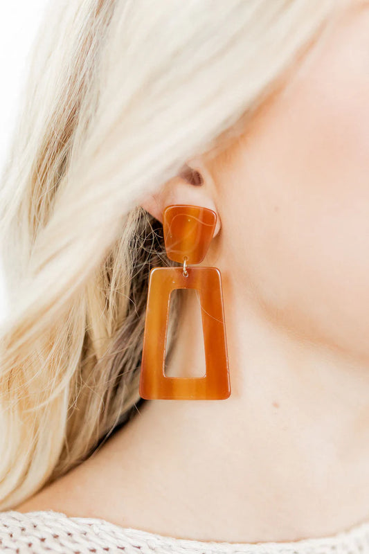 Linny Co - Kennedy Statement Earrings - Honey