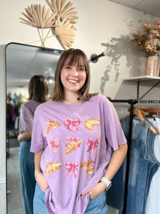 Coquette Croissant Graphic Tee
