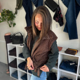 Mock Neck Sherpa Vest | Coco