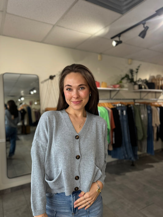 Fulton Boyfriend Cardigan | Chambray Blue