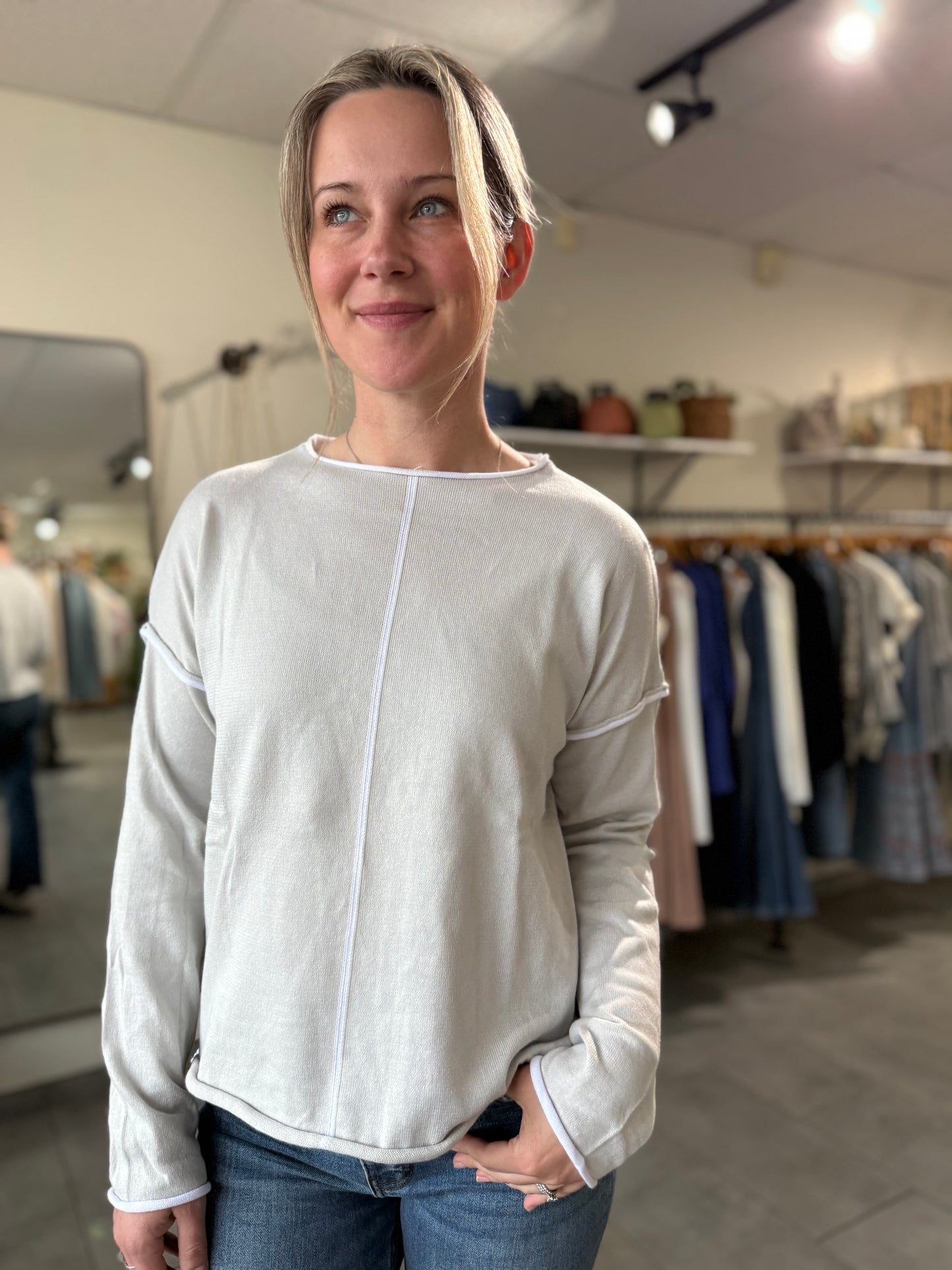 Wren Long Sleeve | Light Grey