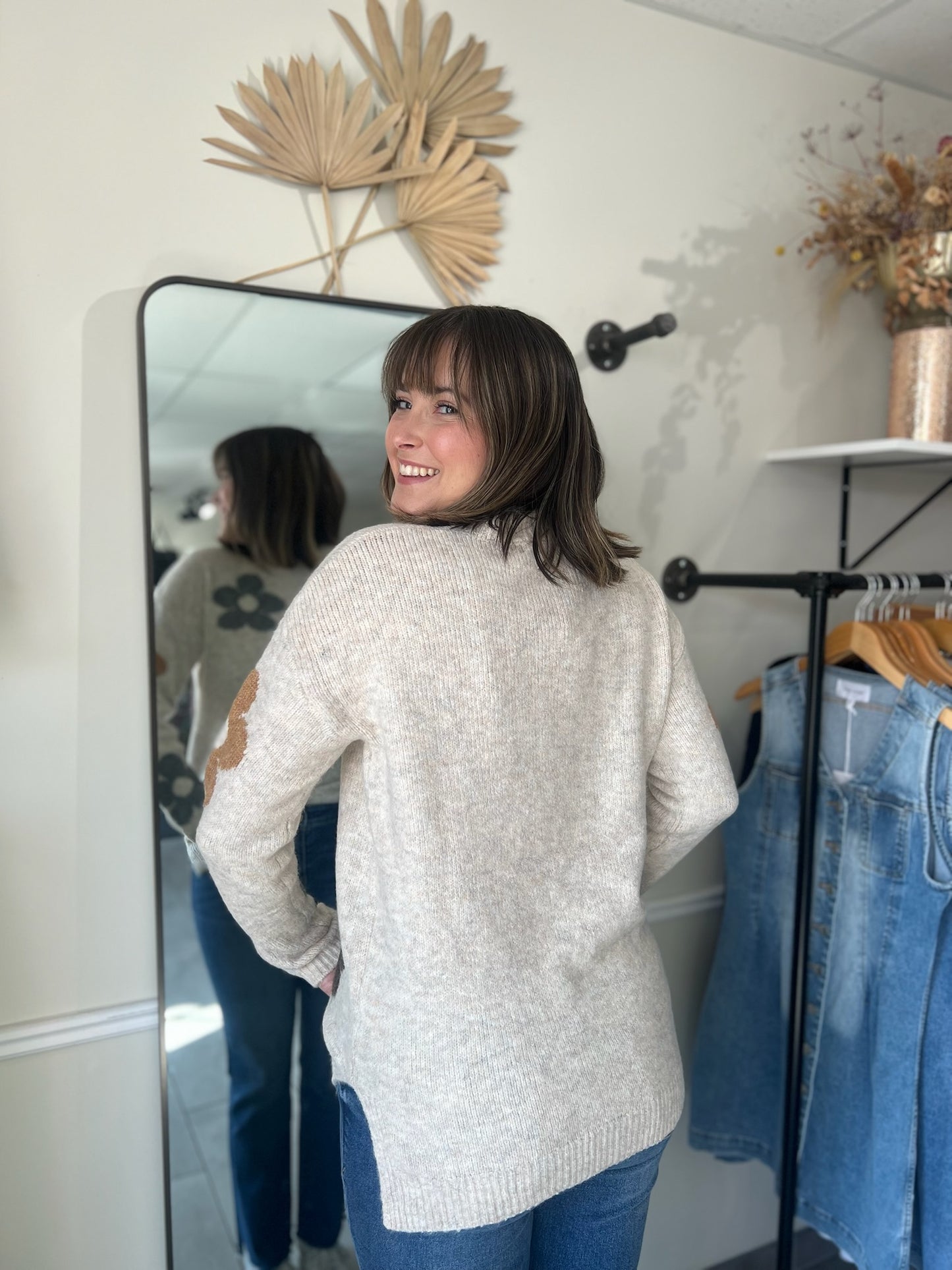 Buttercream Floral Knit Sweater