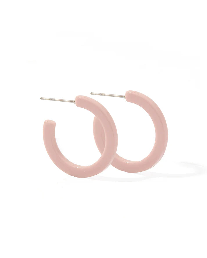 Linny Co - Holly Mini Hoop Earrings - Vintage Rose