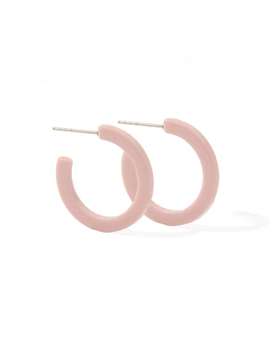 Linny Co - Holly Mini Hoop Earrings - Vintage Rose