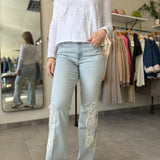 Rosa Flare Leg Jeans | Denim Lace