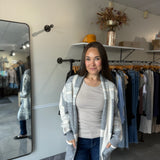 Plaid Oversized Cozy Knit Cardigan