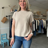 Super Soft Knit Tee | Beige
