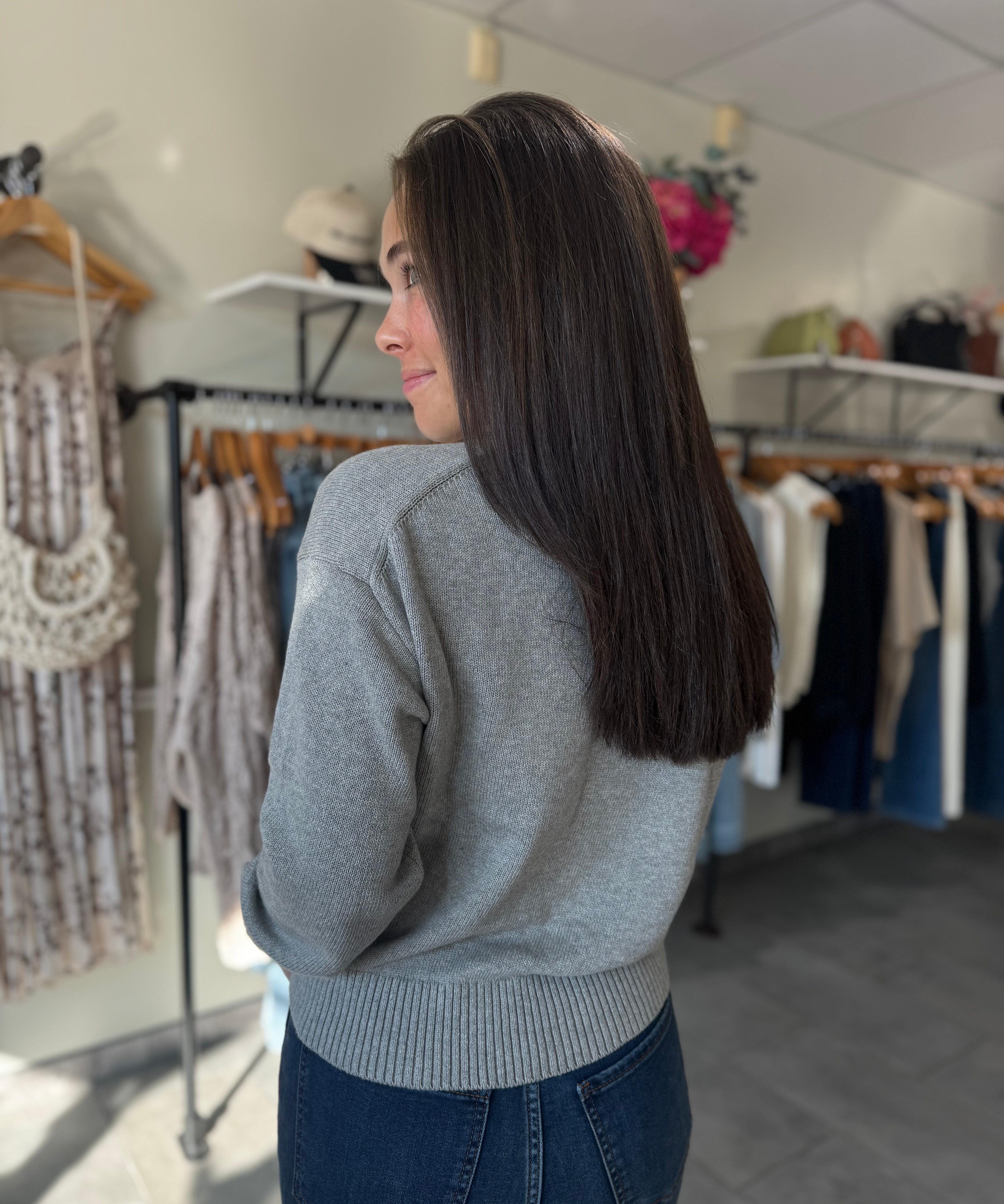 Paloma V-Neck | Heather Gray