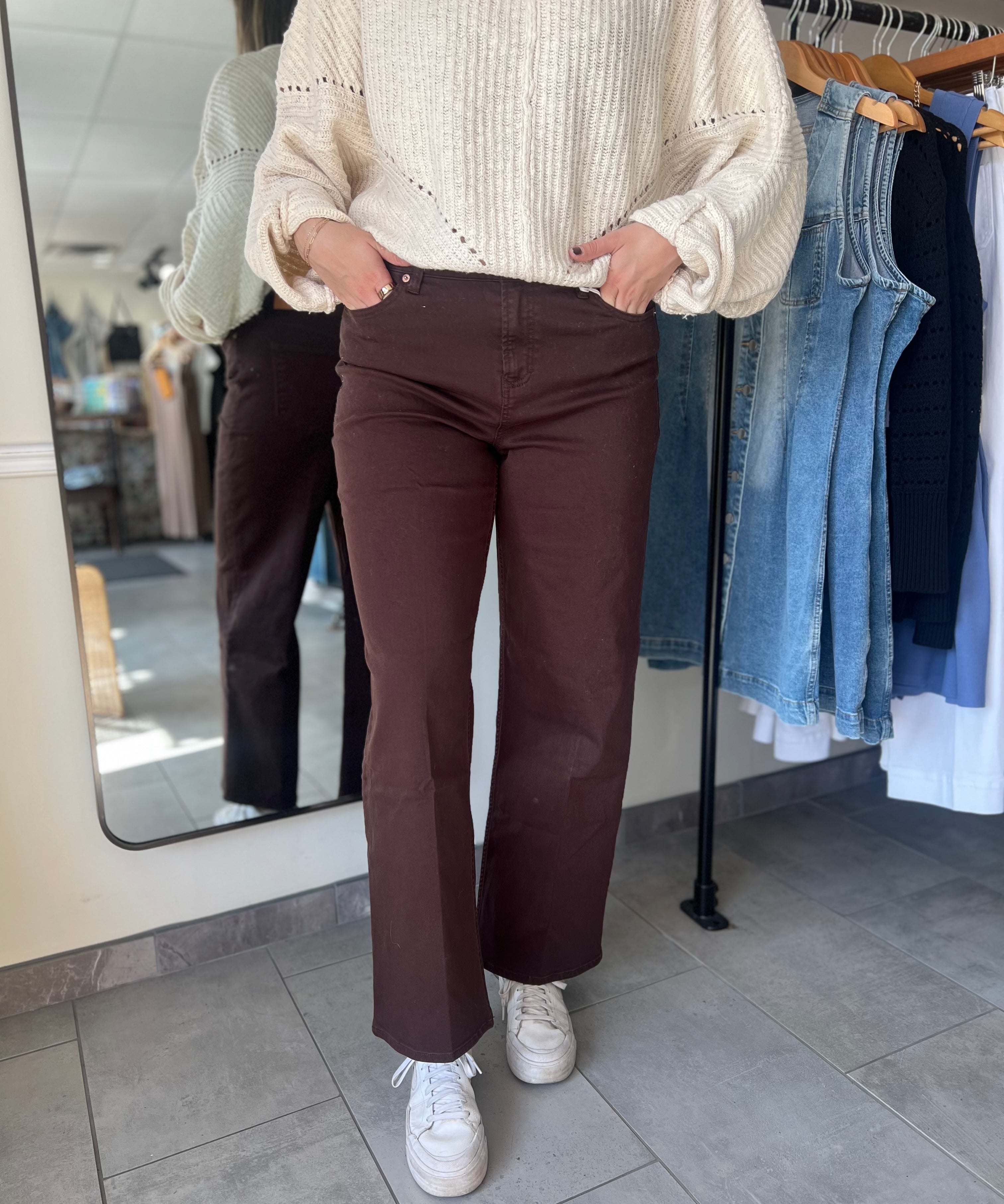 Taylor Straight Leg Jeans - Dark Oak