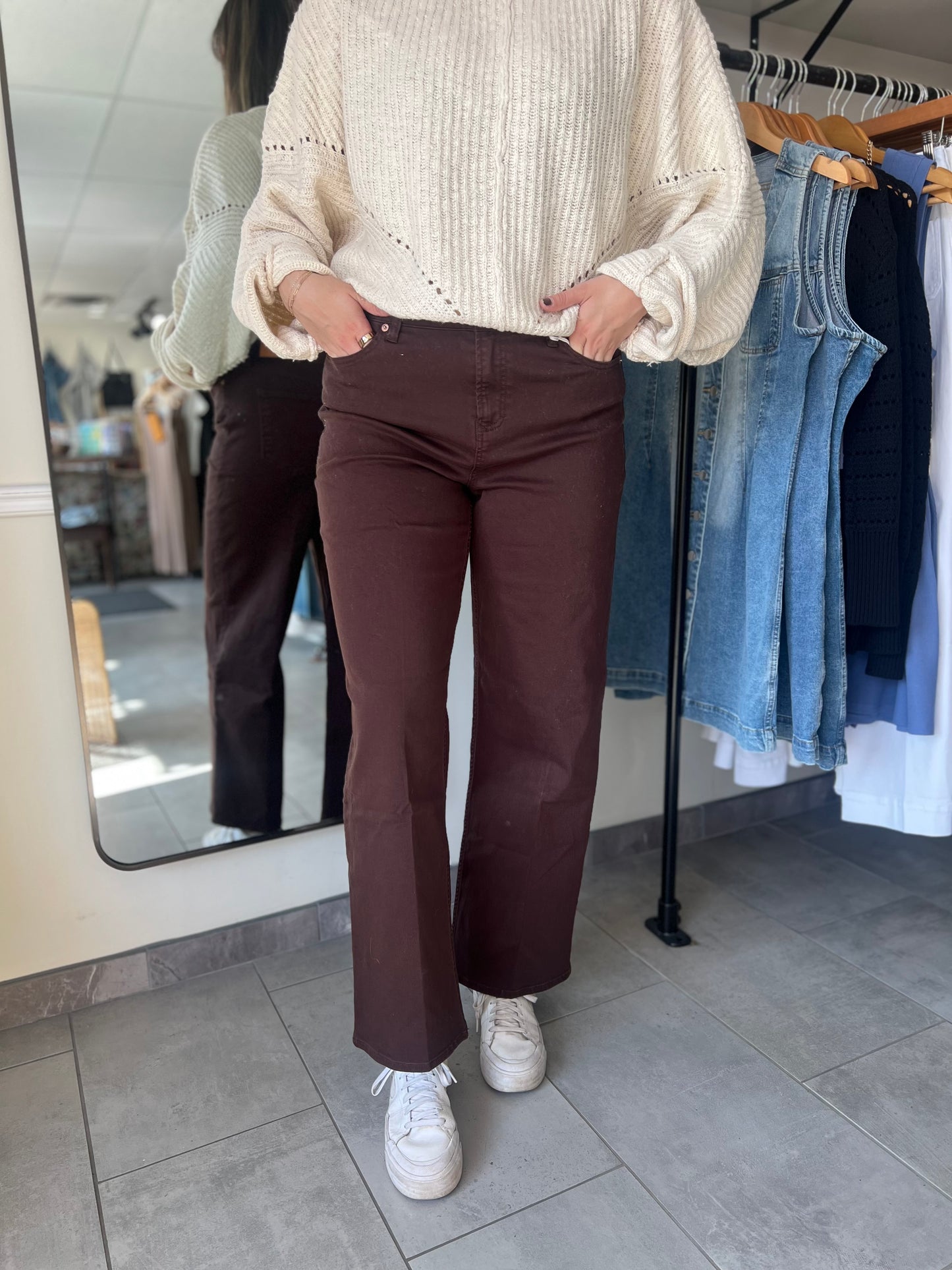 Taylor Straight Leg Jeans - Dark Oak