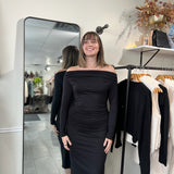 Off the Shoulder Maxi Dress | Black