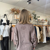 Dolman Washed Terry Pullover | Mocha