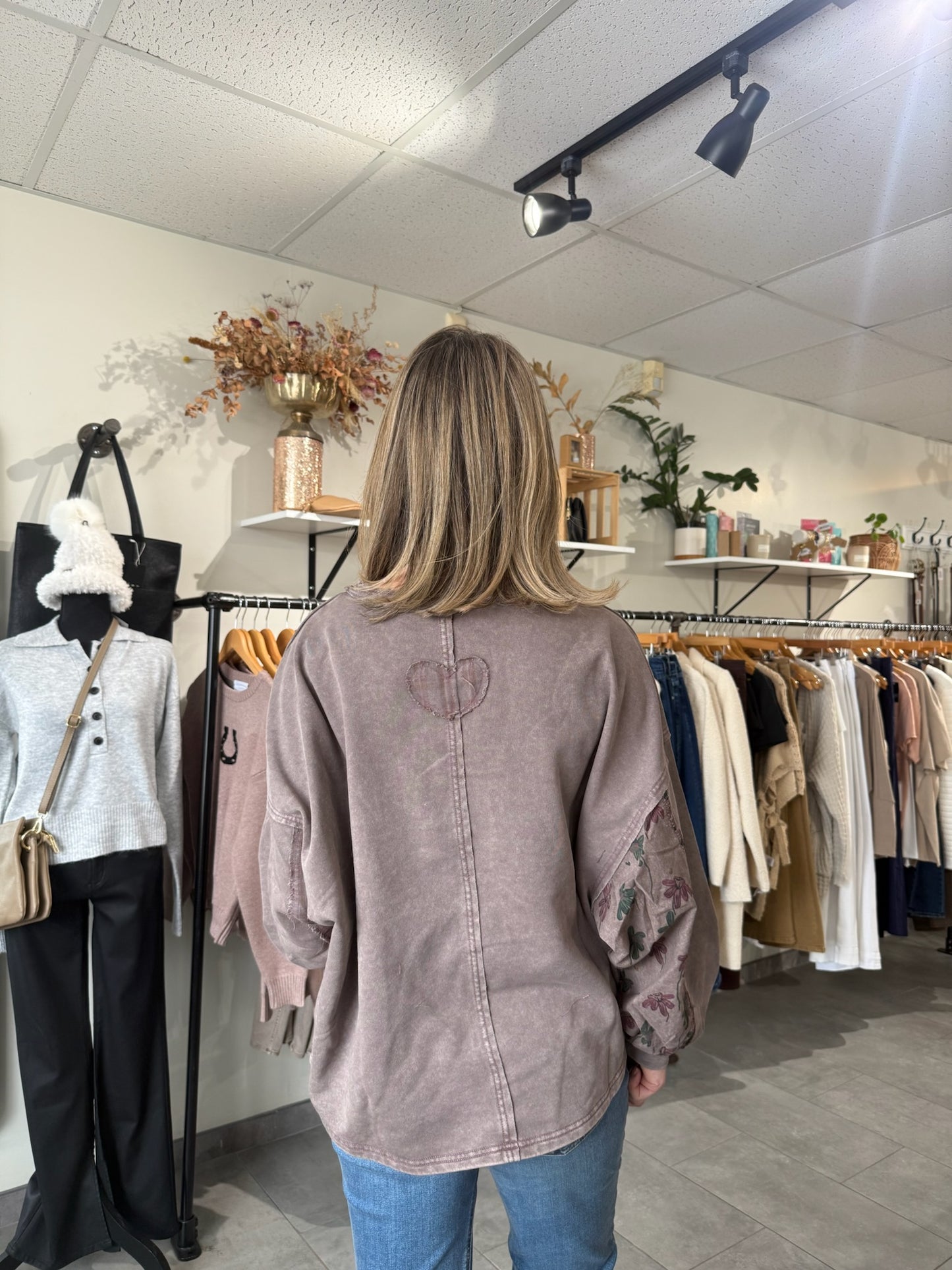 Dolman Washed Terry Pullover | Mocha