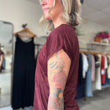 Dolman Sleeve Top | Royal Garnet