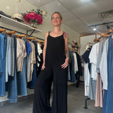 Criss-Cross Back Wide Leg Jumpsuit | Black